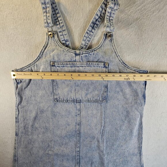 ReGeneration by Celebrity Pink Blue Denim Retro Casual Mini Overall Dress Large - Picture 4 of 11